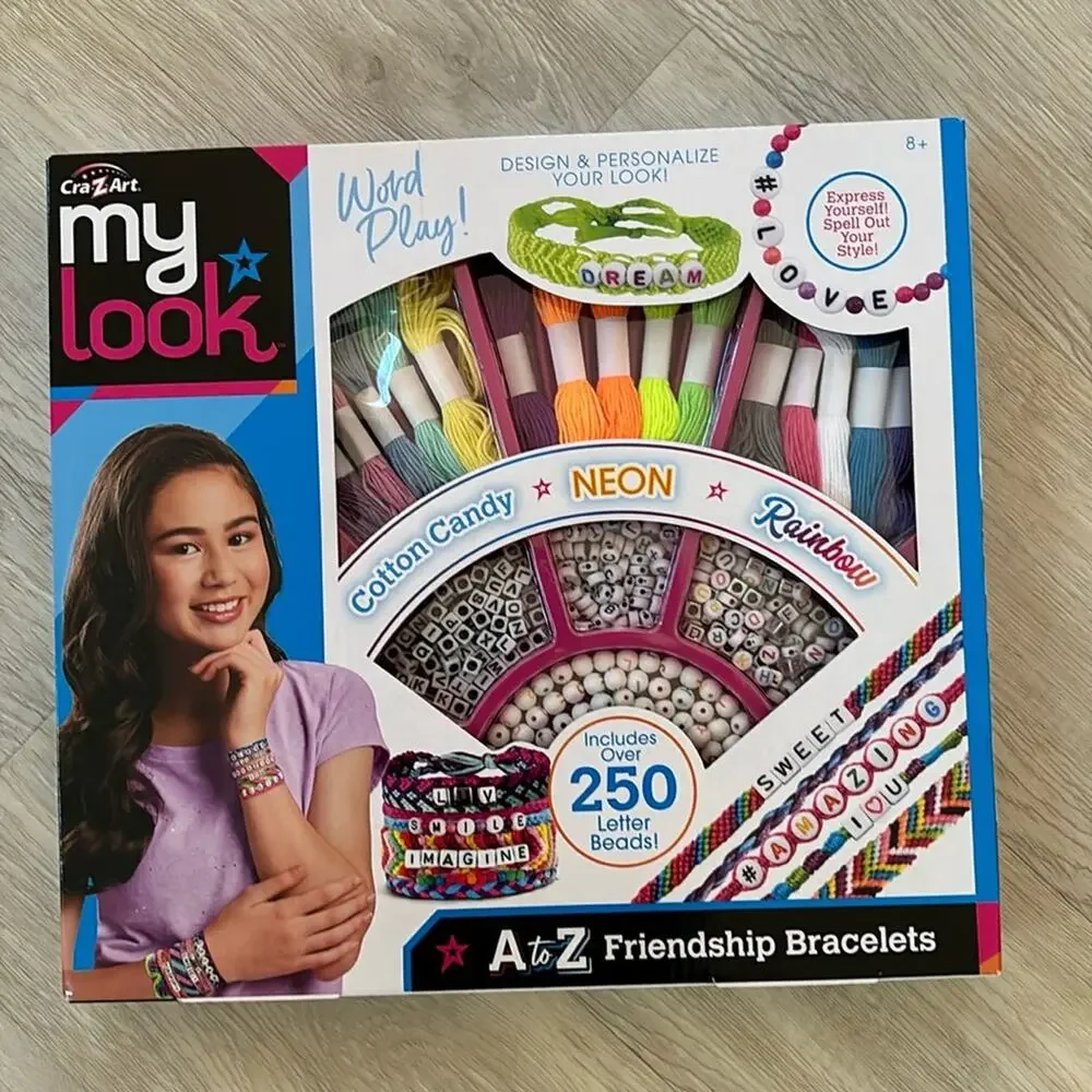 Crazy Art My Look A to Z friendship bracelet making kit nwt in box art create